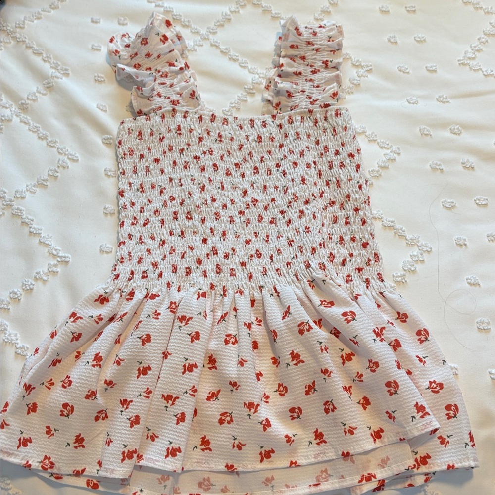 Floral Ruffle Strap Dress